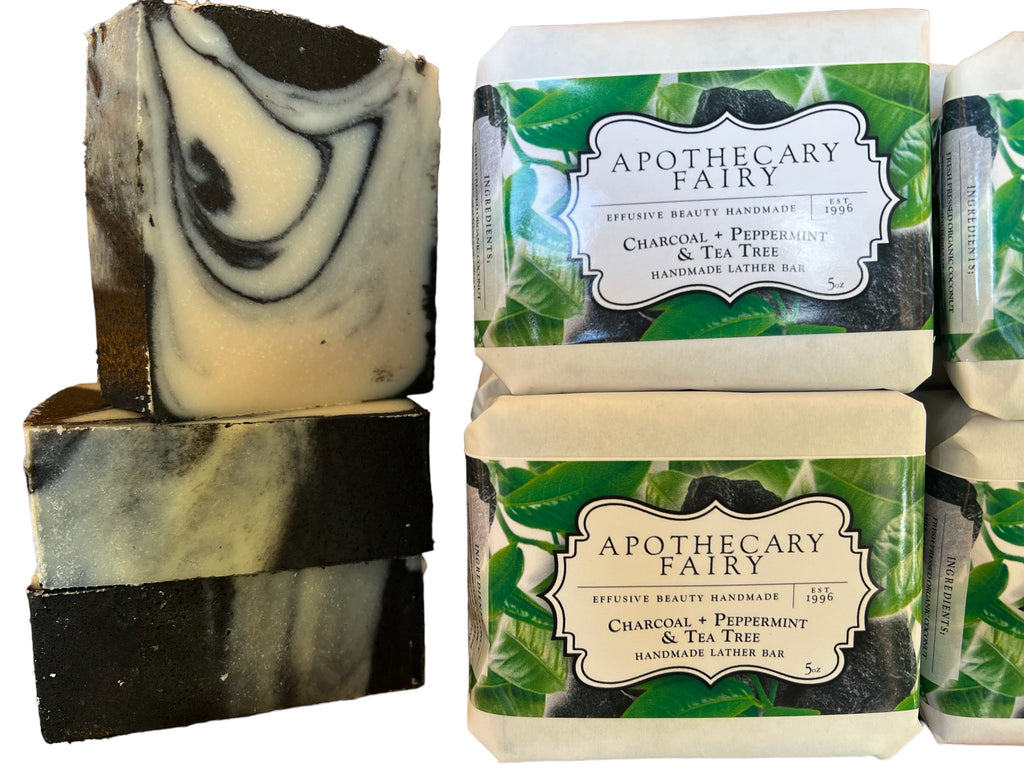 Charcoal with Peppermint + Tea Tree Lather Bar 5oz