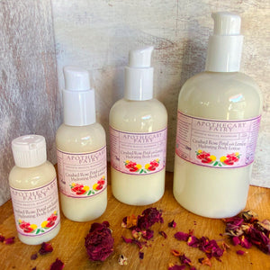 Crushed Rose Petal with Lemon Hydrating Body Lotion - The Apothecary Fairy