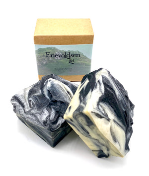 Enevoldsen Men's Charcoal Peppermint + Tea Tree. Lather Bar, 5oz - The Apothecary Fairy