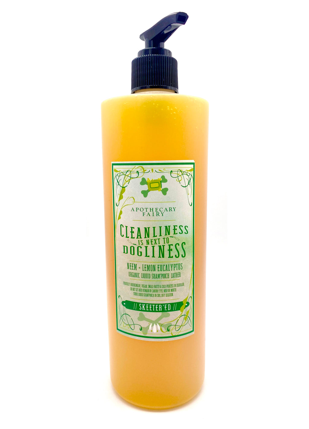 Cleanliness Is Next To Dogliness- Skeeter'ed Liquid Sham'pooch 16oz - The Apothecary Fairy