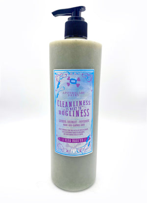 Cleanliness Is Next To Dogliness- Fleabagg'ed Liquid Sham'pooch 16oz - The Apothecary Fairy