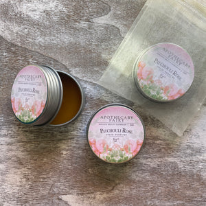 Patchouli Rose Solid Perfume 1/2oz Tin - The Apothecary Fairy