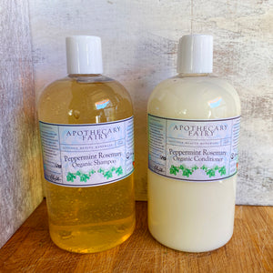 Peppermint Rosemary Shampoo & Conditioner SET - The Apothecary Fairy