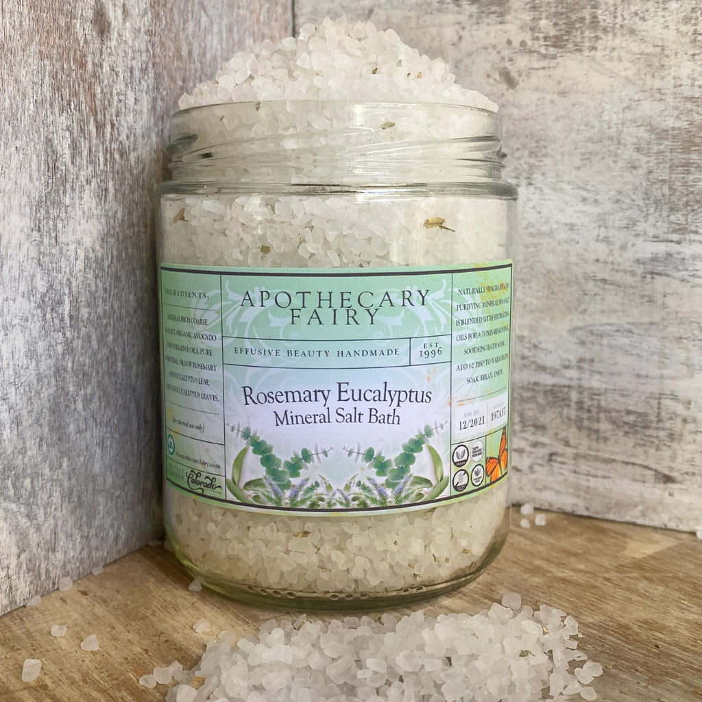 Rosemary Eucalyptus Mineral Salt Bath - The Apothecary Fairy