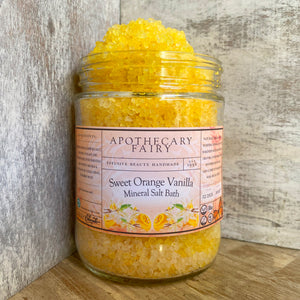 Sweet Orange Vanilla Mineral Salt Bath - The Apothecary Fairy